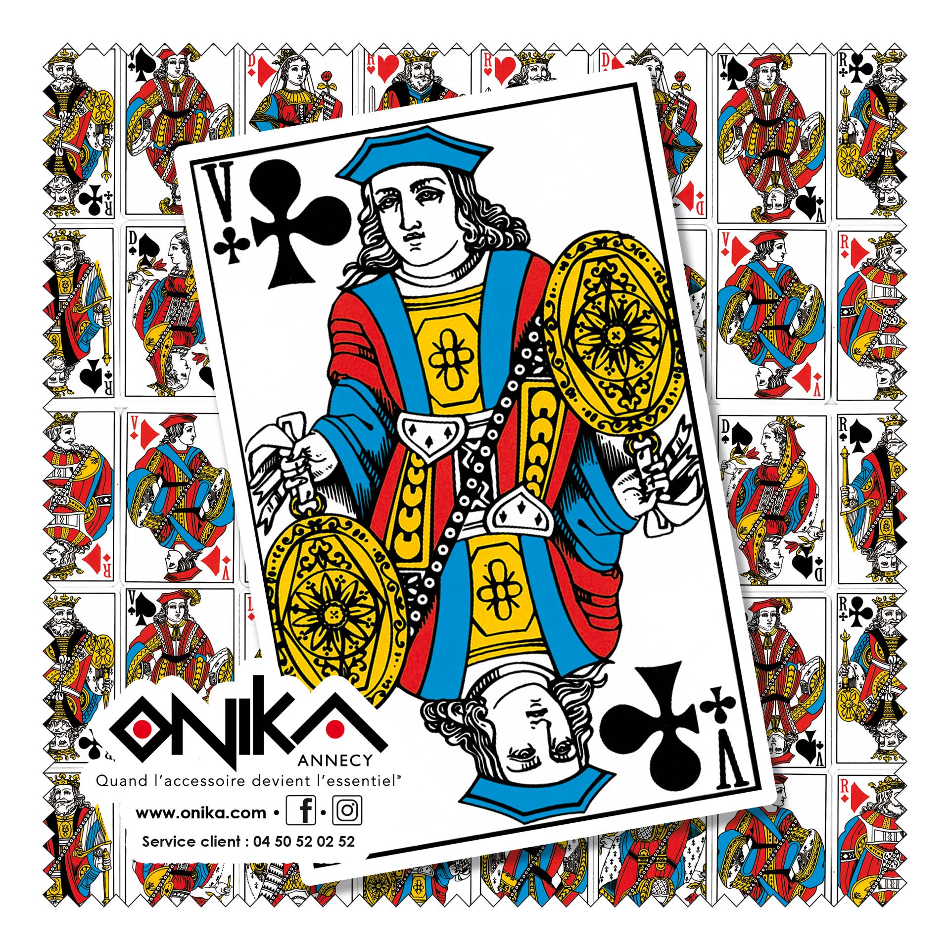 CARTES A JOUER VALET TREFLE ONIKA